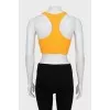 Ribbed top with brand logo