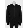 Men's knitted cardigan with zipper