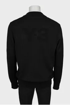 Men's knitted cardigan with zipper