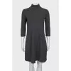 Wool dress with high neck