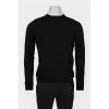 Men's black wool jumper