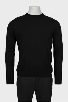 Men's black wool jumper