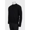 Men's black wool jumper