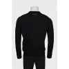 Men's black wool jumper