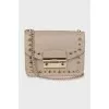 Leather mini bag with chain