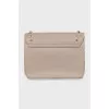 Leather mini bag with chain