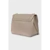 Leather mini bag with chain