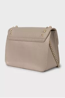 Кожаная мини-сумка с цепочкой