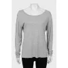 Light gray jumper with lurex
