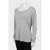 Light gray jumper with lurex