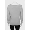 Light gray jumper with lurex