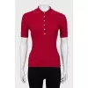 Ribbed polo shirt