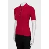 Ribbed polo shirt