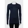 Blue silk and cashmere jumper