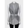 Gray fitted blouse