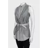 Gray fitted blouse