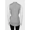 Gray fitted blouse