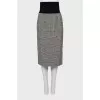 Black and white high waist skirt