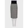 Black and white high waist skirt