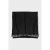 Black and white striped scarf