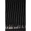 Black and white striped scarf