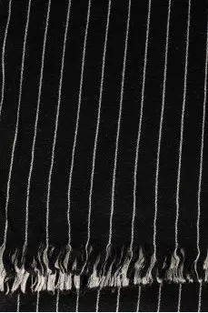 Black and white striped scarf