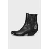 Leather cossacks with metal toe