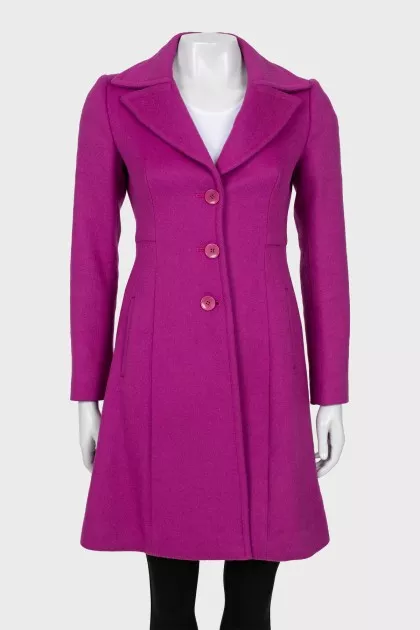 Purple wool coat