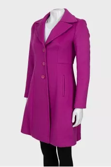 Purple wool coat
