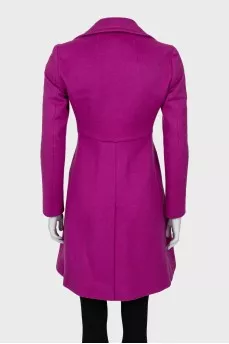 Purple wool coat