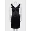 Black sleeveless midi dress