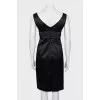 Black sleeveless midi dress