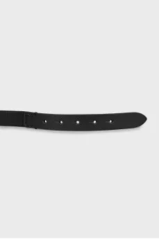 Belt with logo buckle