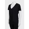 Black top with ripped effect