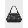 Tote bag with gold-tone hardware