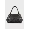 Tote bag with gold-tone hardware