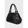 Tote bag with gold-tone hardware