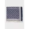 Two-tone silk and wool scarf