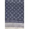 Two-tone silk and wool scarf