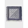 Two-tone silk and wool scarf