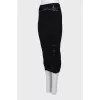 Black midi skirt with perforations