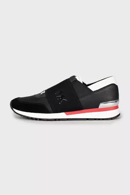 Combination sneakers with elastic closure