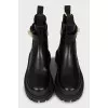 Leather boots with chunky soles
