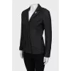 Jacket in small print with brooch