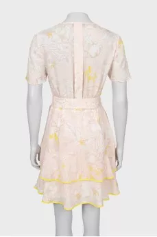 Floral dress with tie