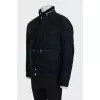Men's dark blue sheepskin coat