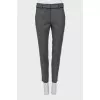 Gray tapered trousers