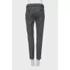 Gray tapered trousers