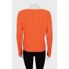 Orange knitted sweater