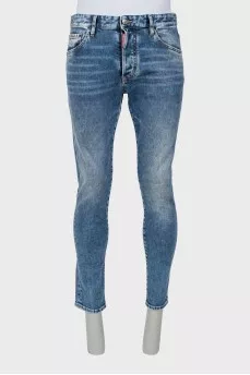 Men's skinny jeans with buttons